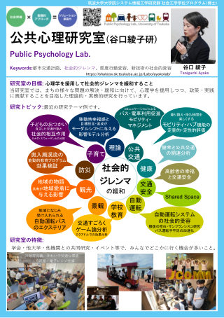 谷口　綾子 研究室ポスター