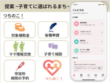 子育て支援アプリ「ツチノコ！」の機能概要